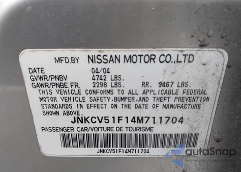 2004 Infiniti G35X from USA, damaged, VIN JNKCV51F14M711704